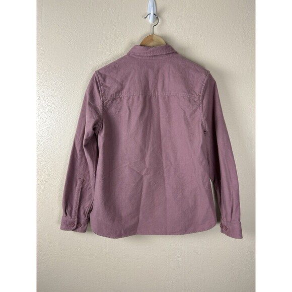 L.l.bean S Flannel Shirt Jacket Purple Thick Heavyweight Button Up - Picture 2 of 4